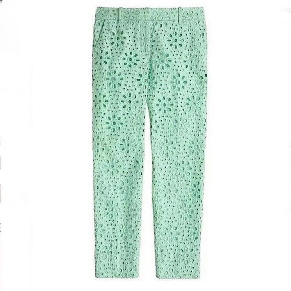 J Crew Eyelet Cafe Capri Pants
